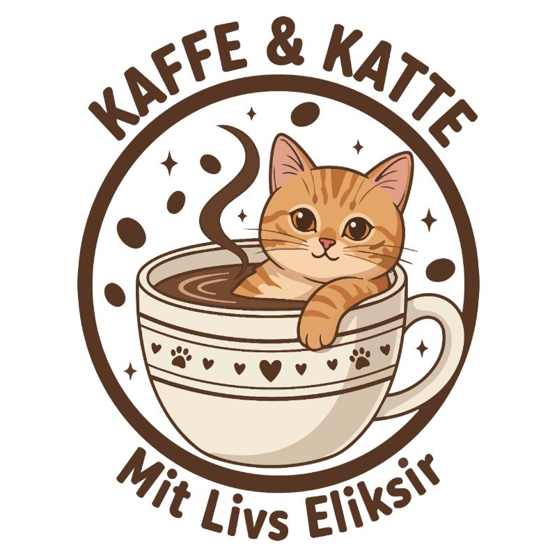 Chat au café en tasse : Élixir Ronron
