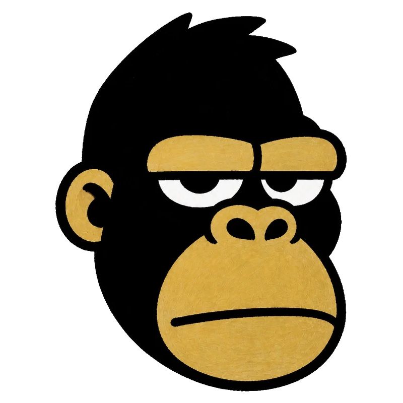 Dessin animé Tête de singe fatiguée