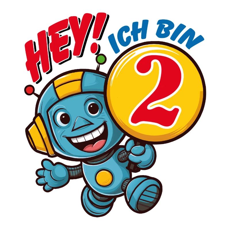 Zwei Jahre kleiner Roboter Kindergeburtstag