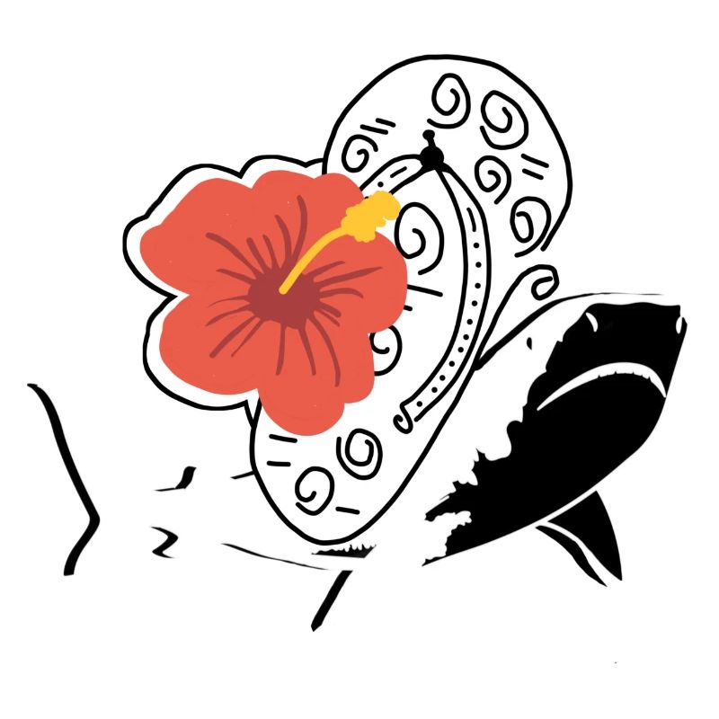 Beach Shark and Flip Flop