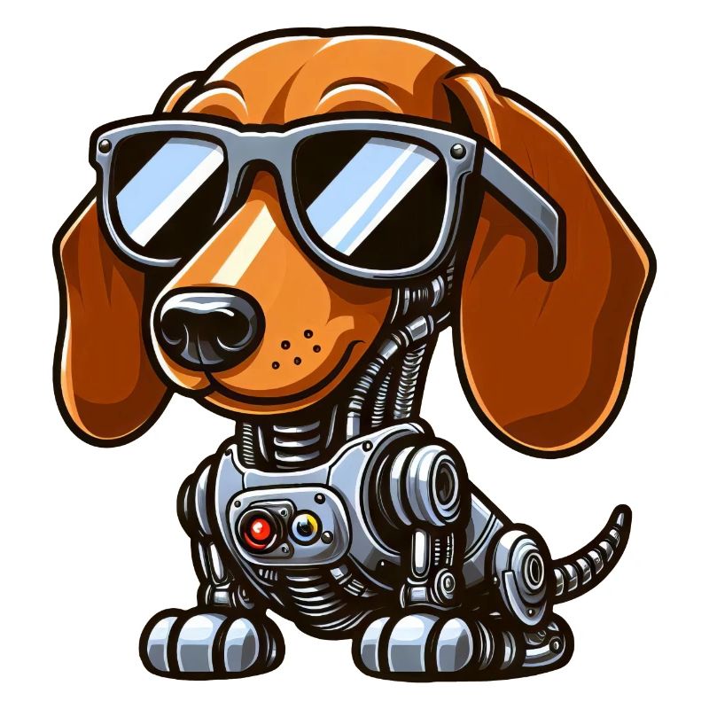 Dackel Roboter Sci-Fi Mech Cyborg Hund