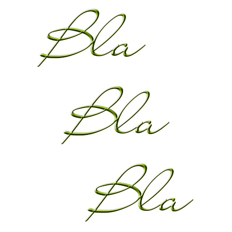 Bla Bla Dreifach Grüner Script