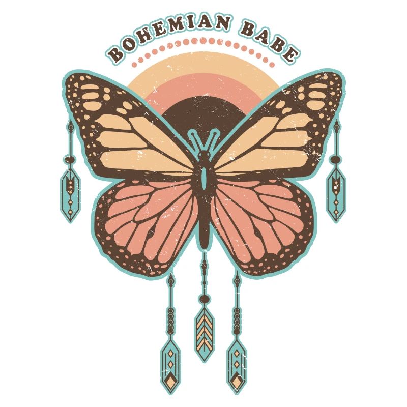 Bohemian Babe - Papillon Boho Rétro