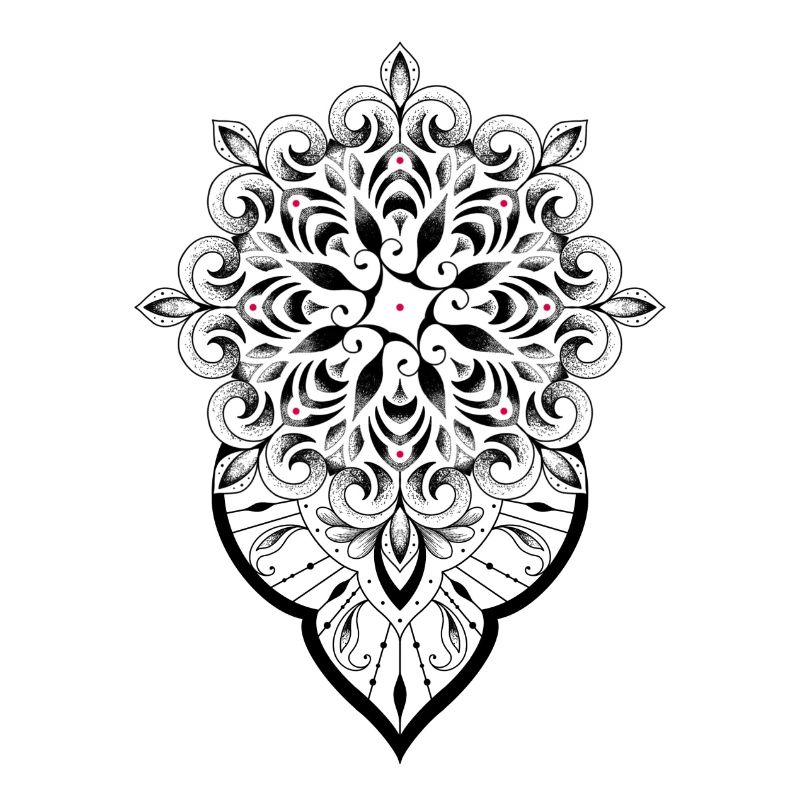 Mandala graphique dot work