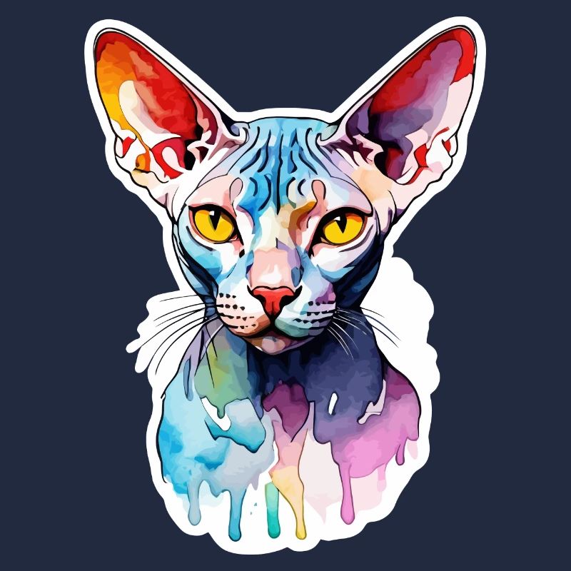 Sphynx Chat Aquarelles