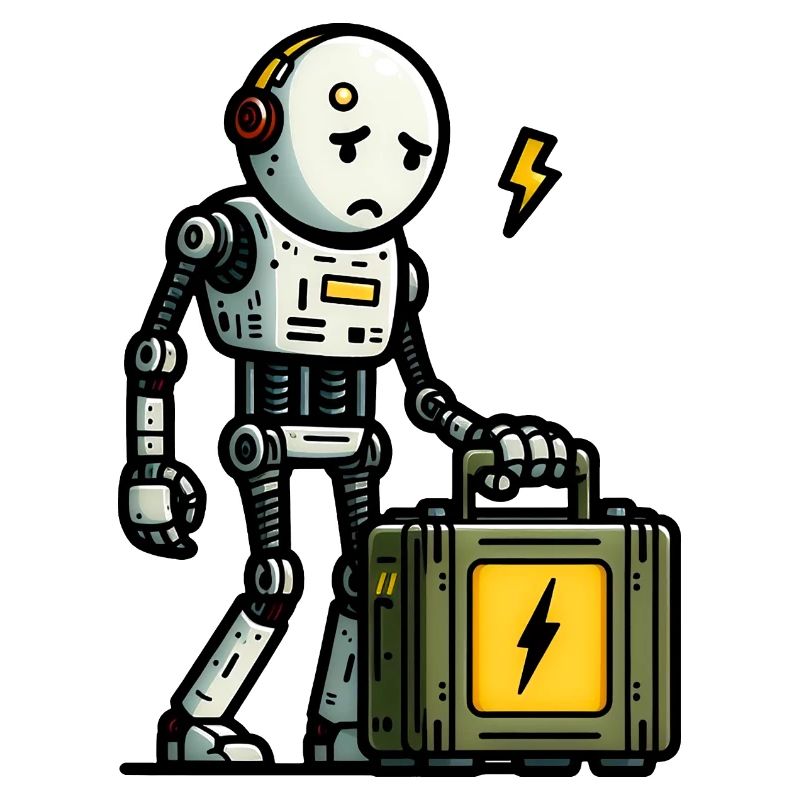 Robot Triste Malette D'Energie
