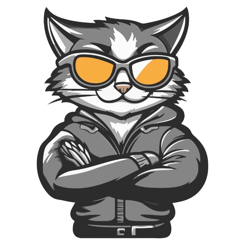 Chat Bande Dessinée Cool