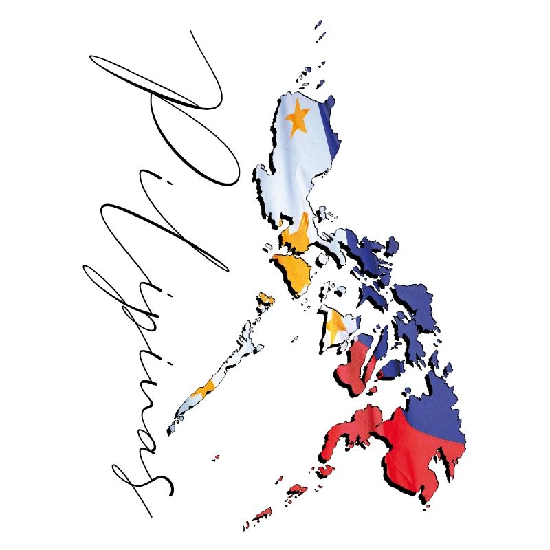 Drapeau des Philippines aux Philippines Carte PH