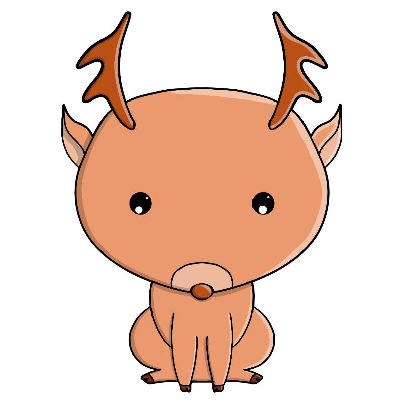 Illustration de dessin animé de renne mignon