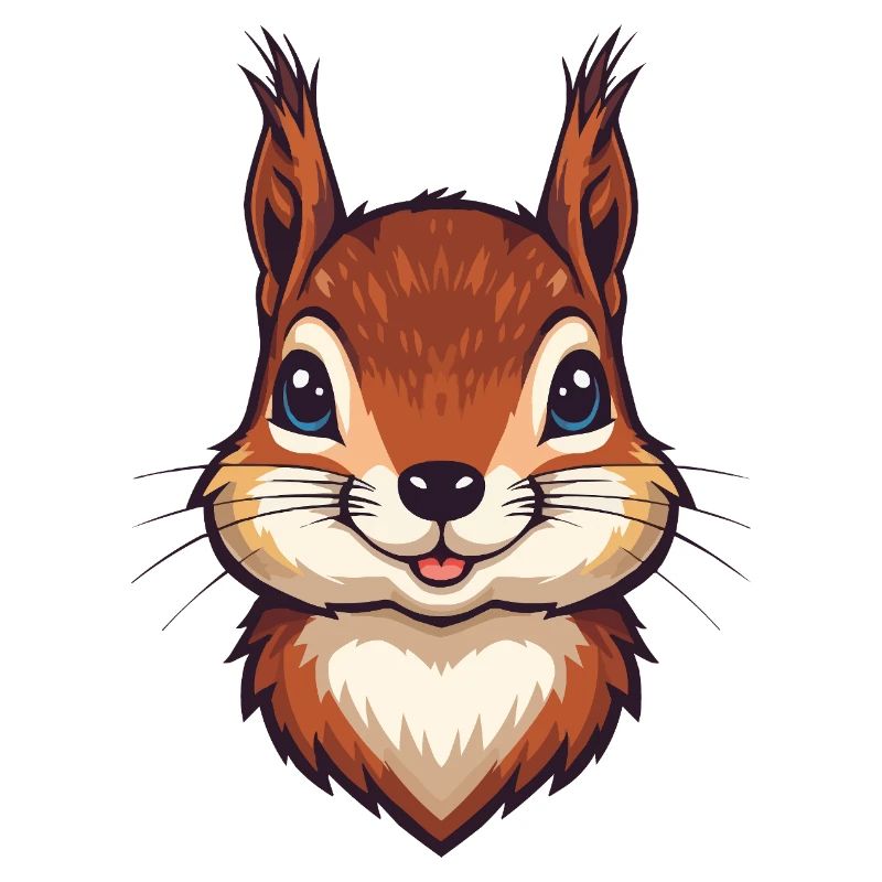 Süßer Eichhörnchen Kopf