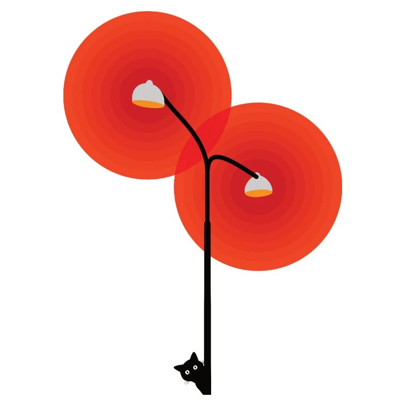 Lampadaire avec chat