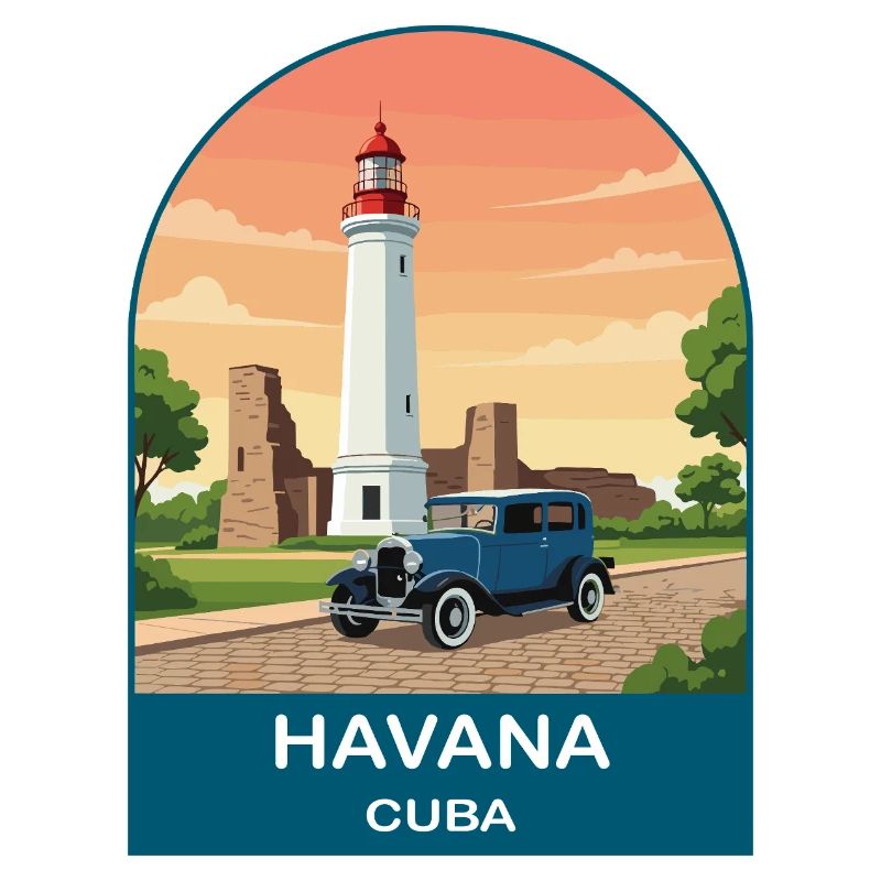 Havana Cuba Oldtimer-Reiseplakat