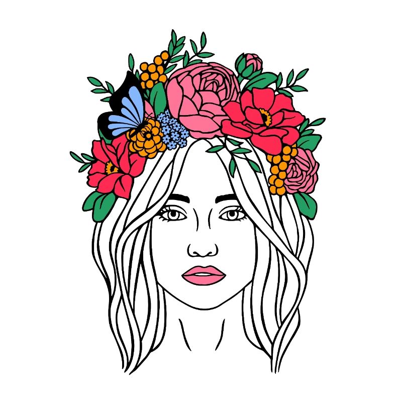 Boho Blumenfrau