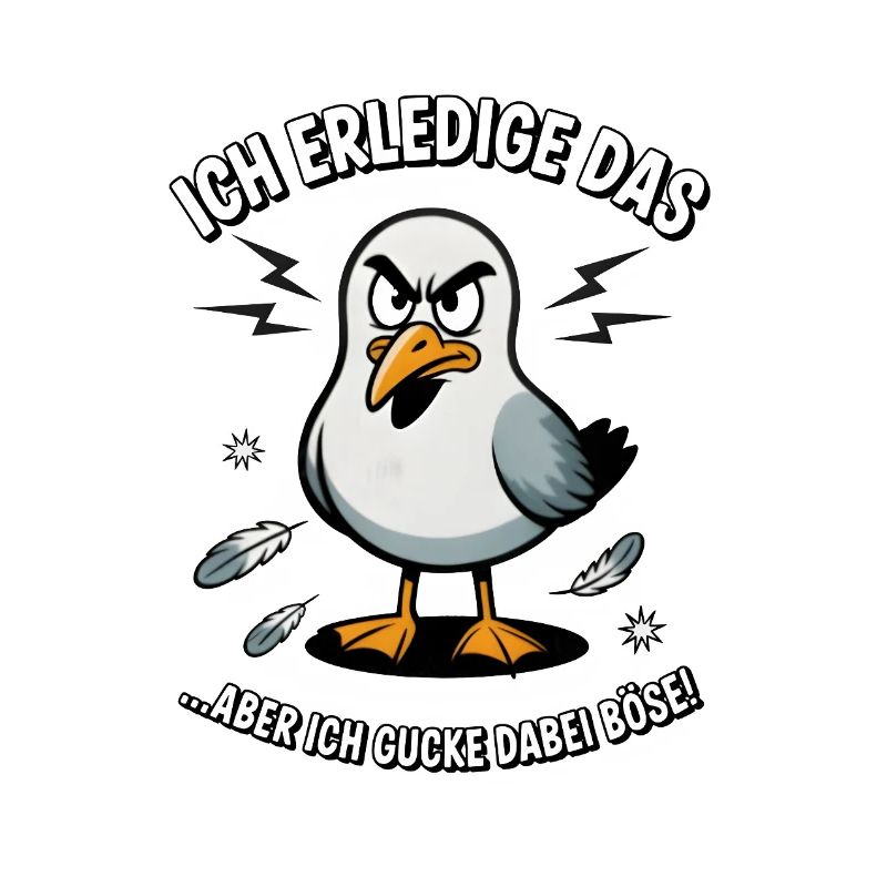 Möwe Seevogel Nen scheiss muss ich