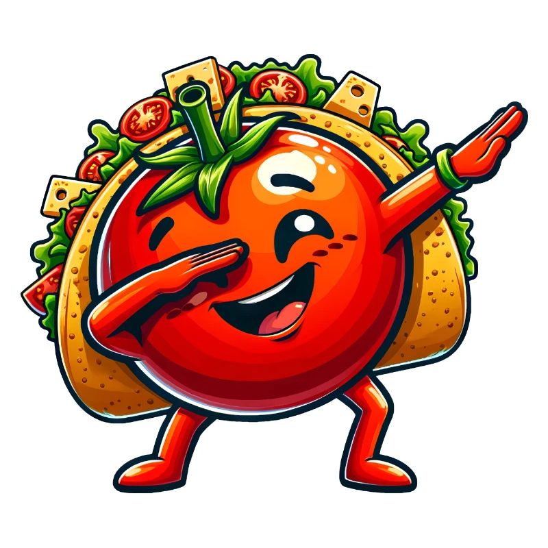 Taco mit Tomate Dabbing Comic