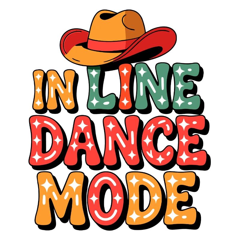 Toujours en mode danse en ligne design coloré LInedance