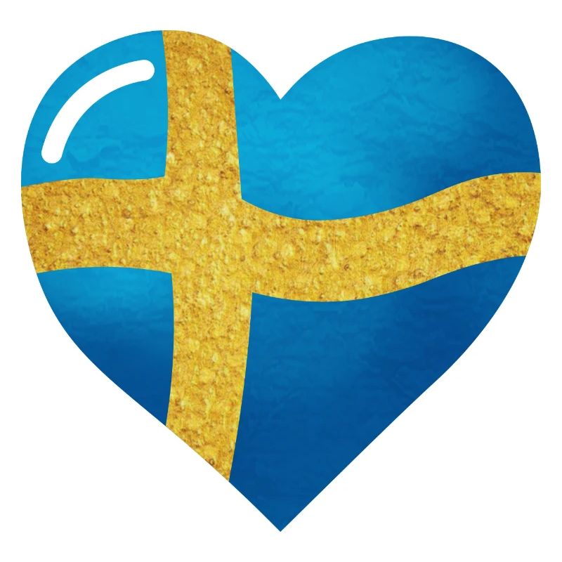 Sveriges flagga, le drapeau de la Suède en forme de