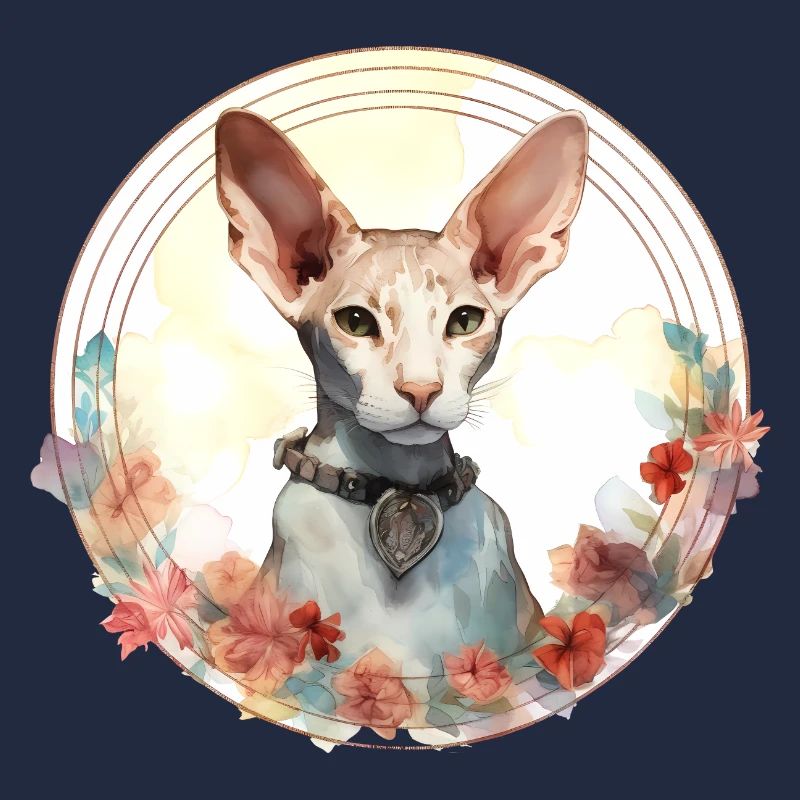 Cornish Rex Cat Boho Style, chats d’amour