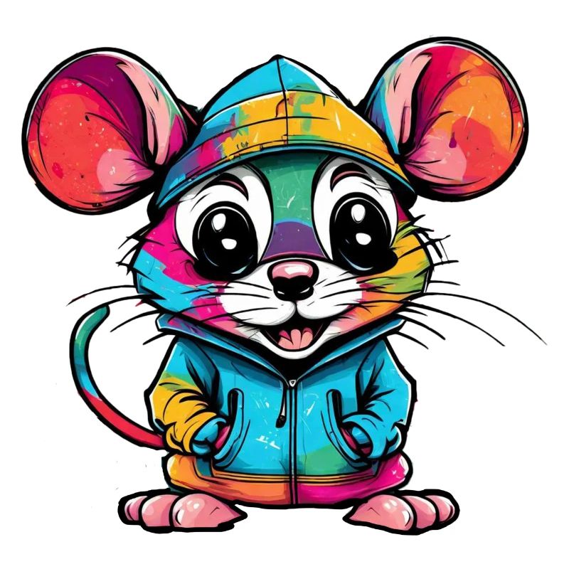 Bunte Maus Cool Style