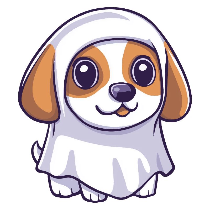 Beagle Hund Halloween Comic Geist