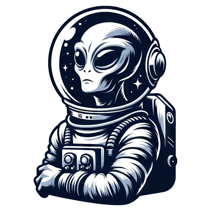 Astronaut trifft stolzen Außerirdischen