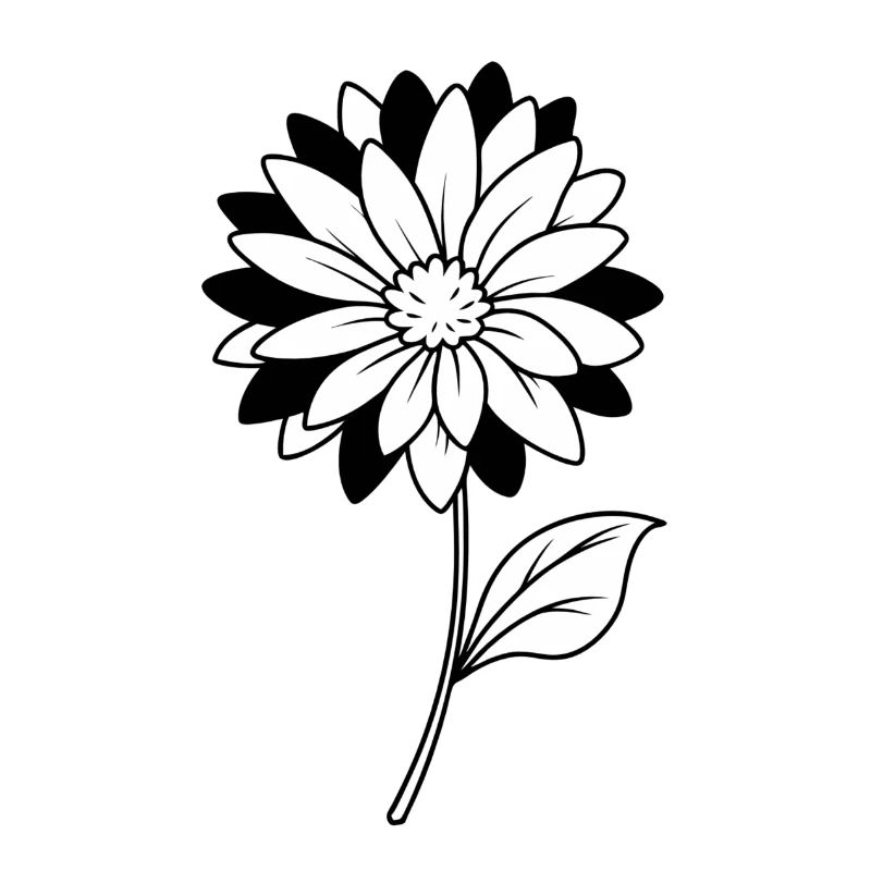Flower - Black and White