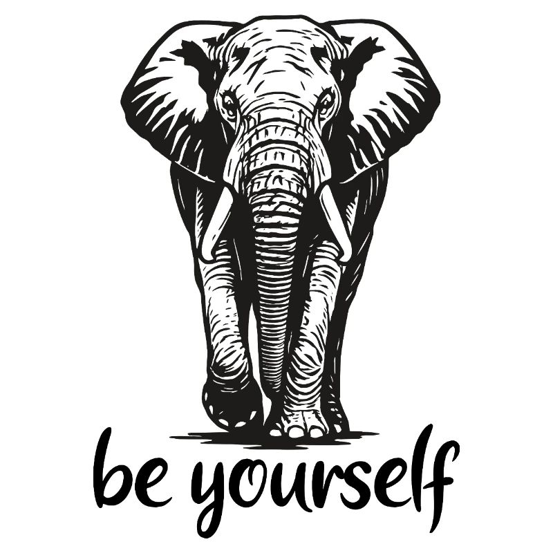 Elefant - Be yourself - Stoßzahn - Elfenbein