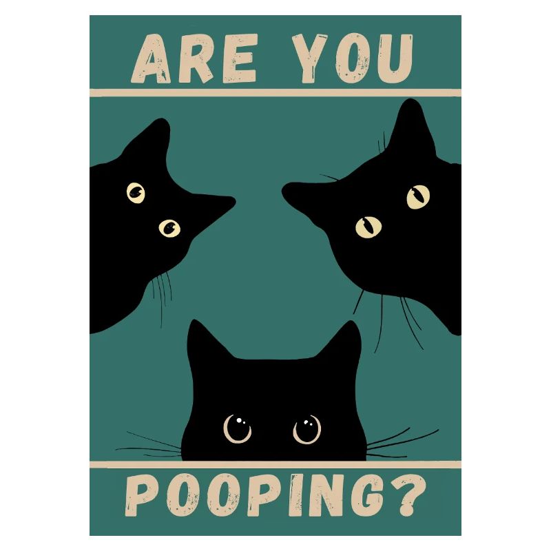 Tu fais caca ? Chats noirs