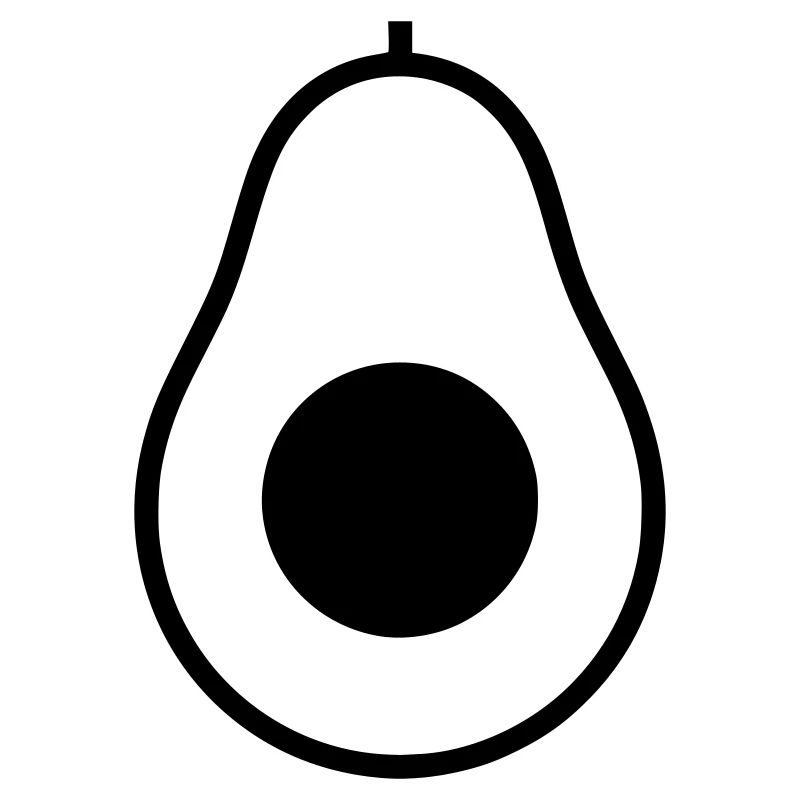 Avocado Half Pit, Icon