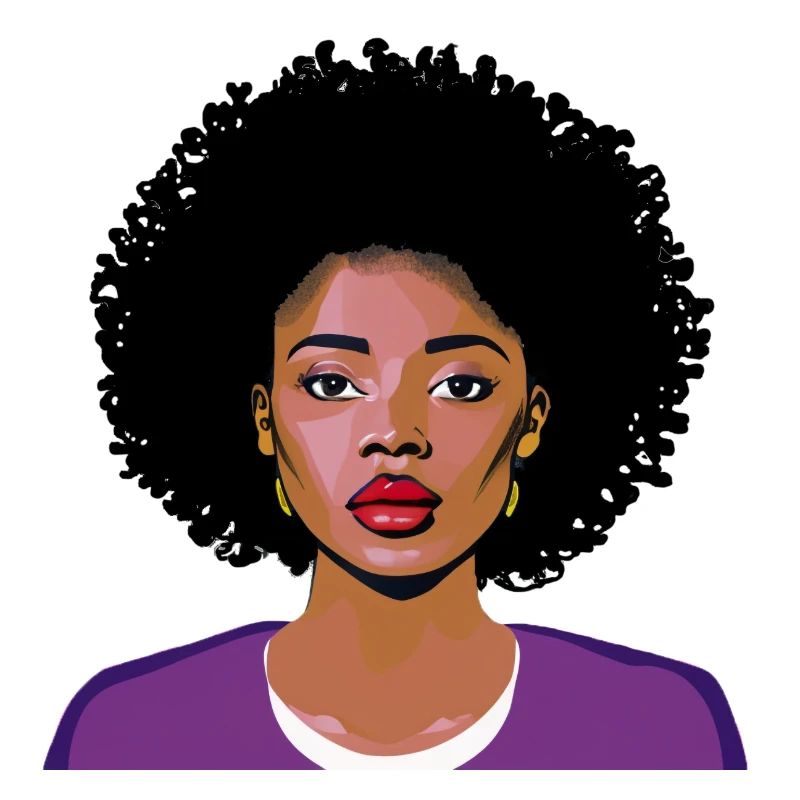 Femme avec afro