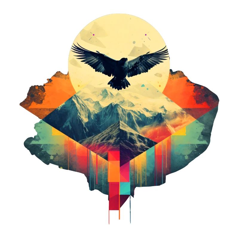 A bird spreads its wings