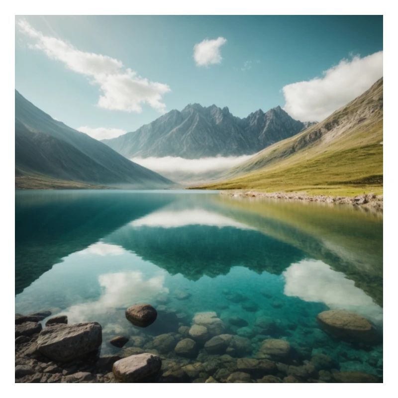 Bergsee mit wunderschöner Reflektion