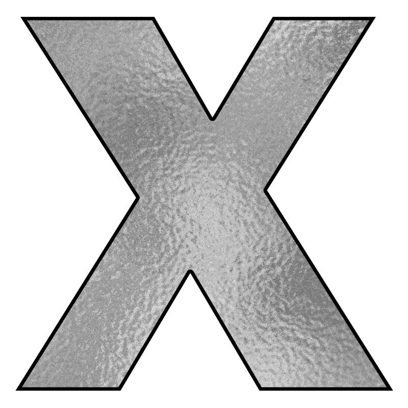 Buchstabe X Silber