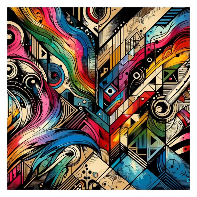 Farbige Formen und bunte Muster