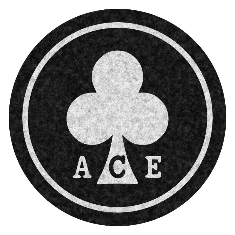 rond ACE Noir et Blanc vieilli mod