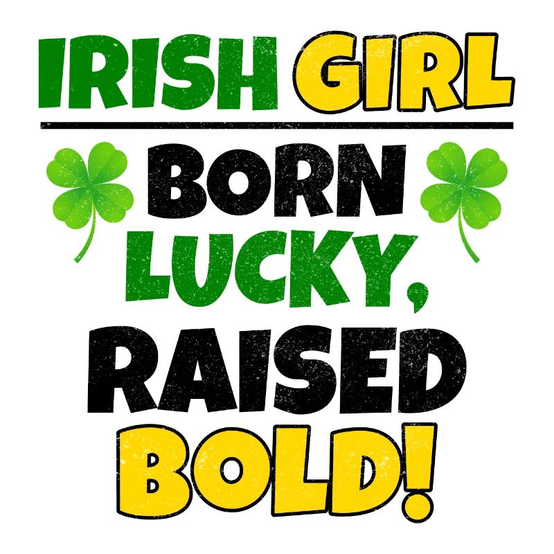 Glücklich geboren, aufgewachsen, mutiges irisches Mädchen St. Patricks Day