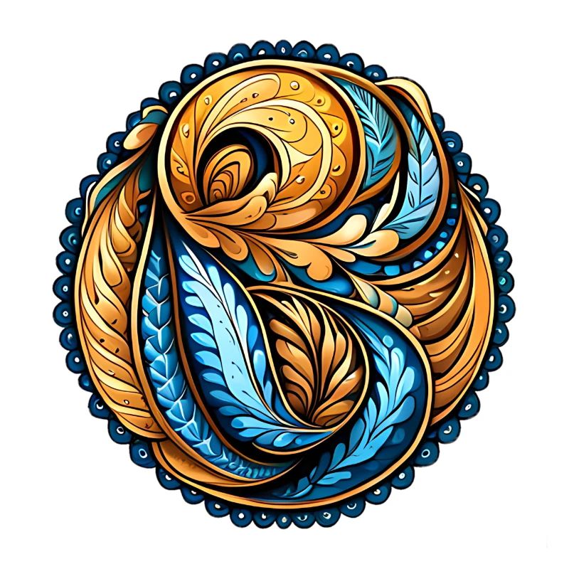 Mandala mit Paisley-Muster