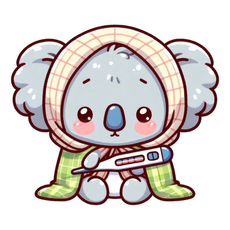 A cute sick koala bear