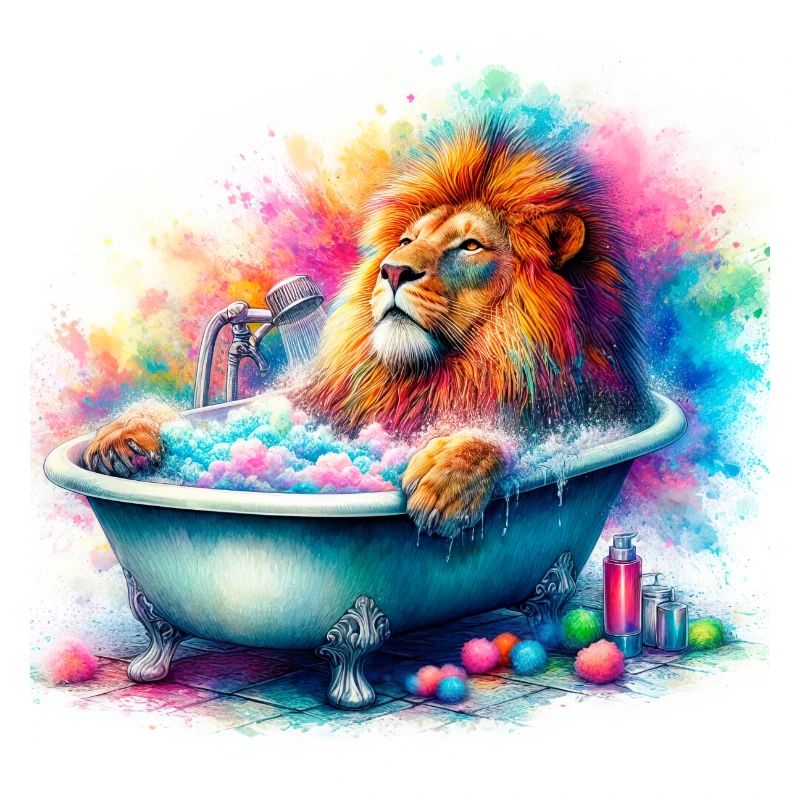 Un lion dans ma baignoire