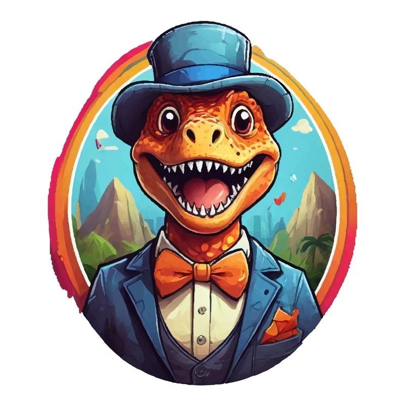 Bande dessinée drôle de dinosaure