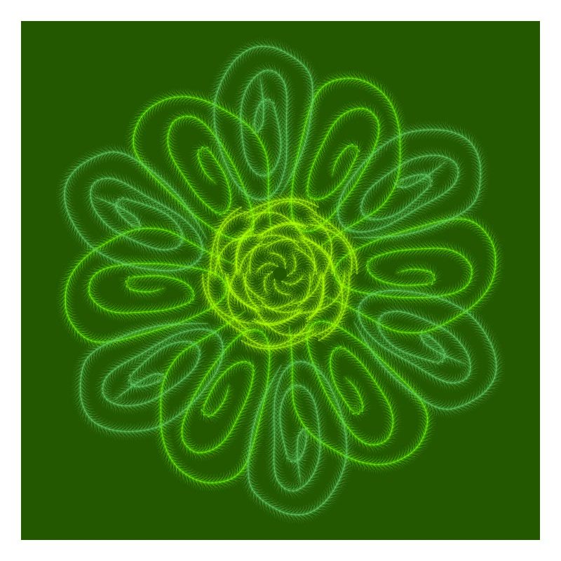 Fleur verte abstraite