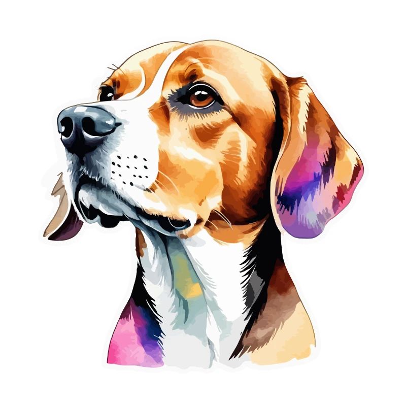 Beagle Wasserfarben
