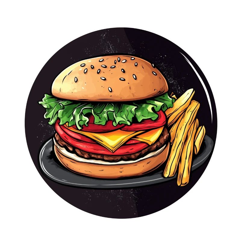 Burger classique avec frites – Tout simplement délicieux !
