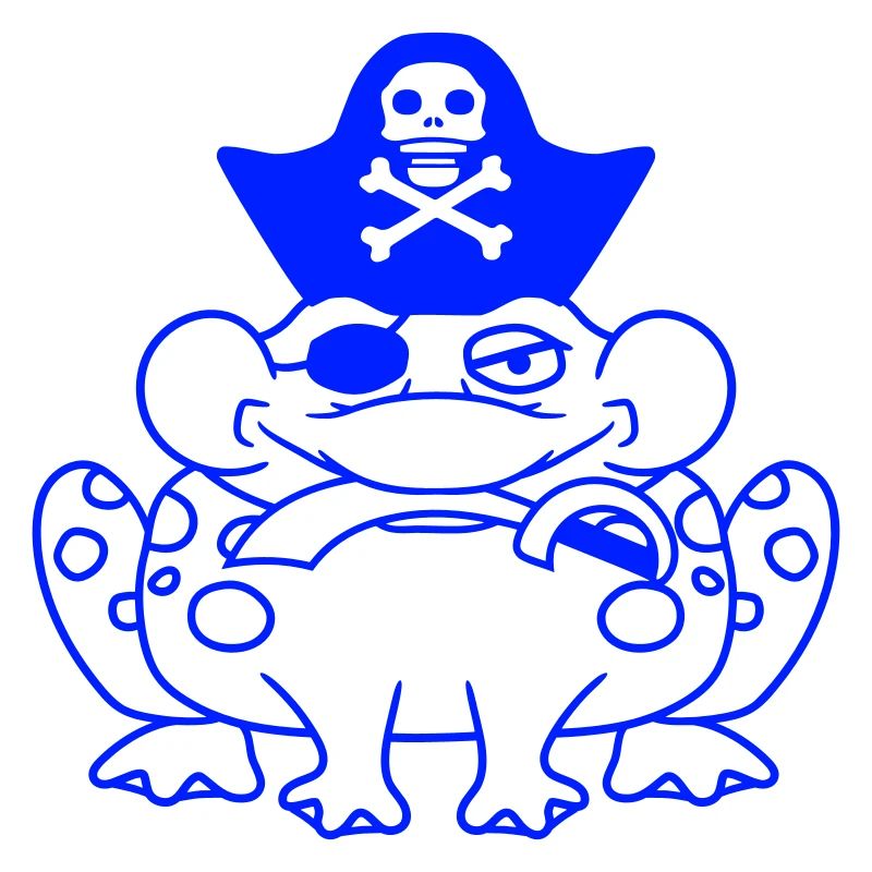 Frog Captain Cap Toad Funny Comic Cartoon