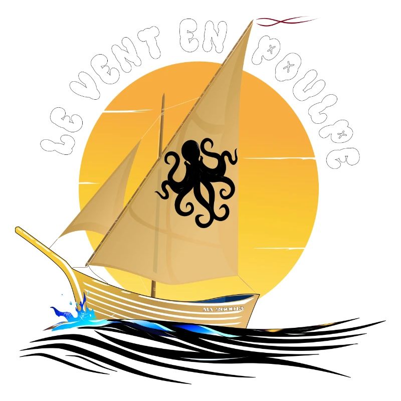 Boot mit dem Wind in Oktopus made in Marseille