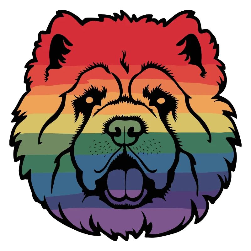 Chow chow arc-en-ciel