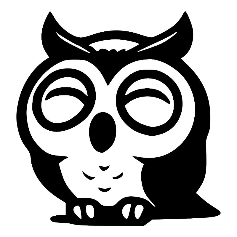 Small cuddly owl design with big eyes