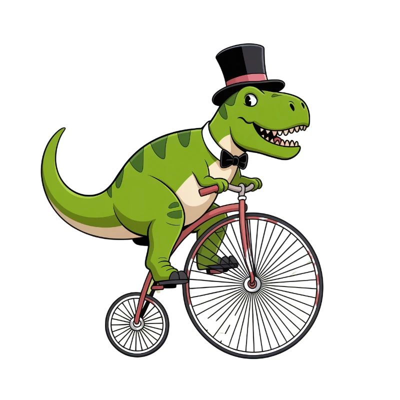 T-Rex à vélo Dino