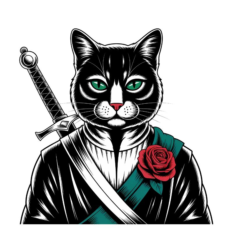 The samurai cat, the bushido cat