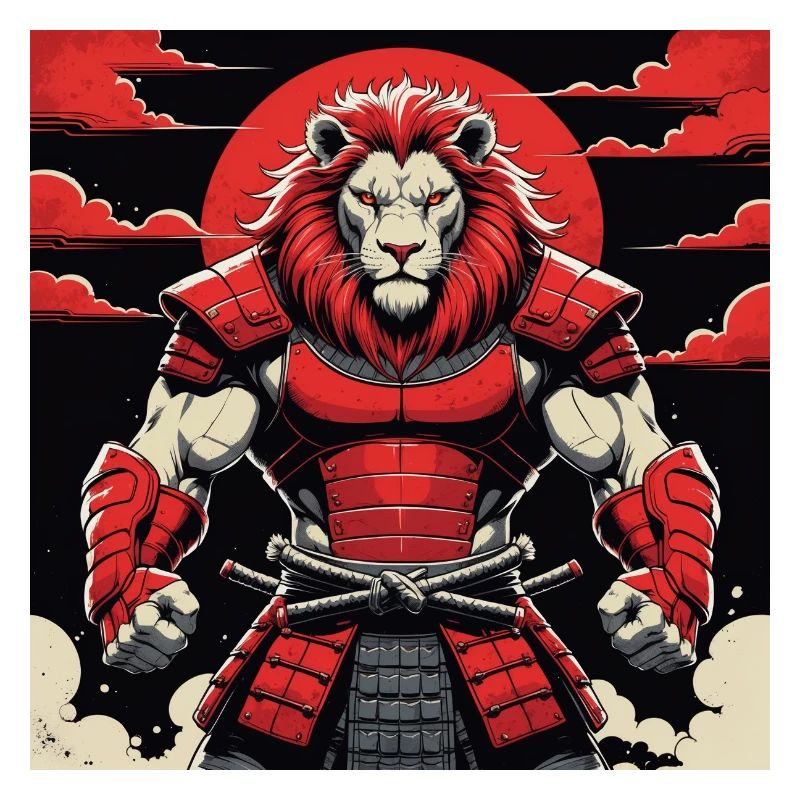 Guerrier Lion Samouraï